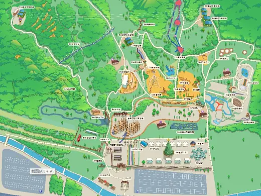七里河景区手绘地图在紧急疏散与救援中的重要作用 ？